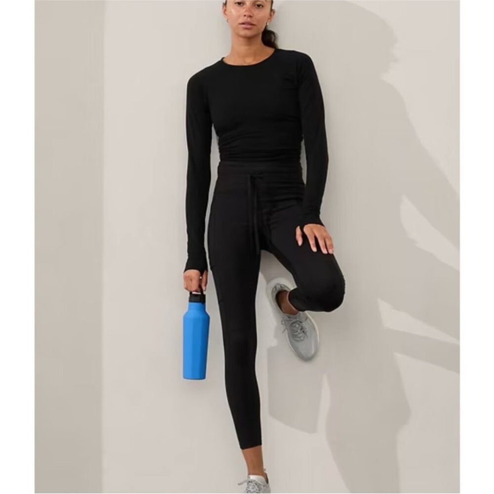 Athleta Rainier High Rise Cargo Tight Legging Black Size Medium Tall MT